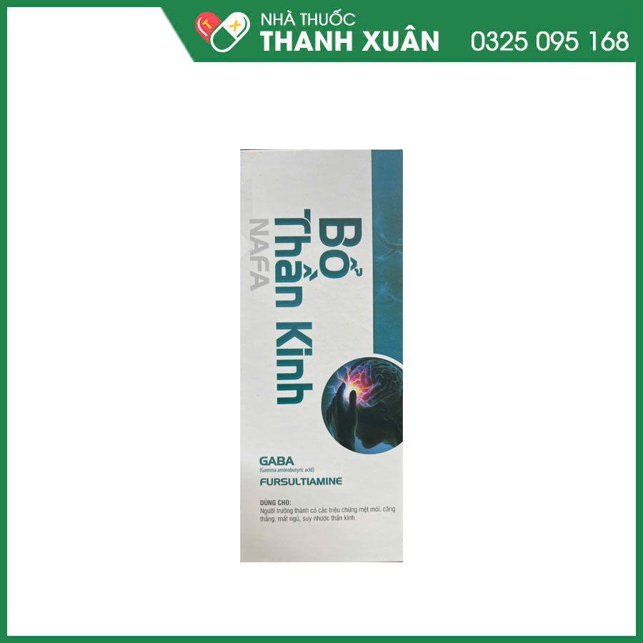 Bổ Thần Kinh NAFA giúp hỗ trợ giảm các triệu chứng mệt mỏi, căng thẳng, mất ngủ, cải thiện tình trạng suy nhược thần kinh